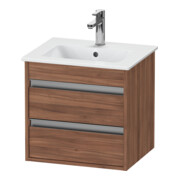 Duravit Waschtischunterschrank Ketho Compact 50x41,2x48cm, 2 La, wandhängend, Nussb Nat