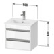 Duravit Waschtischunterschrank Ketho Compact 50x41,2x48cm, 2 Schubk., wandhängend, bas. ma-4