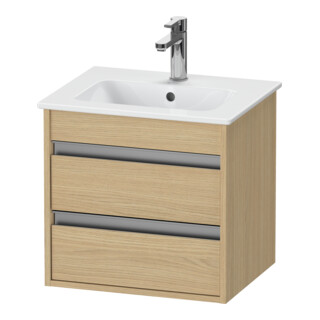 Duravit Waschtischunterschrank Ketho Compact 50x41,2x48cm, 2 Schubk., wandhängend, Ei natur