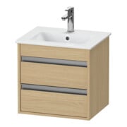 Duravit Waschtischunterschrank Ketho Compact 50x41,2x48cm, 2 Schubk., wandhängend, Ei natur
