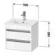 Duravit Waschtischunterschrank Ketho Compact 50x41,2x48cm, 2 Schubk., wandhängend, Ei sw-4