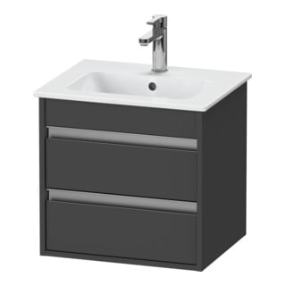 Duravit Waschtischunterschrank Ketho Compact 50x41,2x48cm, 2 Schubk., wandhängend, graph ma
