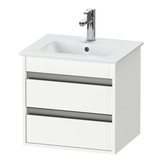 Duravit Waschtischunterschrank Ketho Compact 50x41,2x48cm, 2 Schubk., wandhängend, we matt