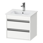 Duravit Waschtischunterschrank Ketho Compact 50x41,2x48cm, 2 Schubk., wandhängend, we matt