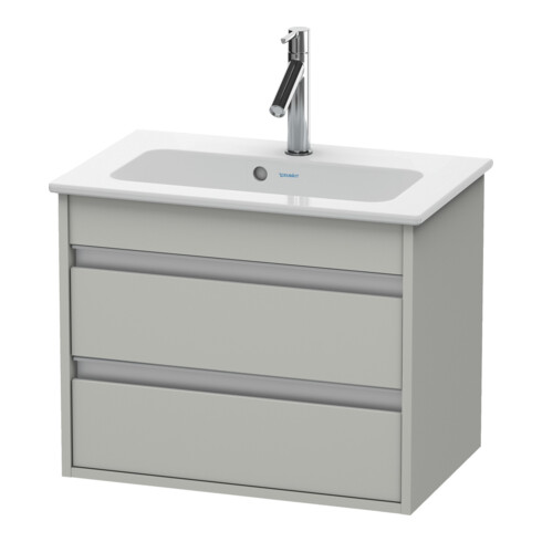 Duravit Waschtischunterschrank Ketho Compact 60x38,5cm, betongr ma, 2 Schubk., wandhängend