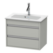 Duravit Waschtischunterschrank Ketho Compact 60x38,5cm, betongr ma, 2 Schubk., wandhängend