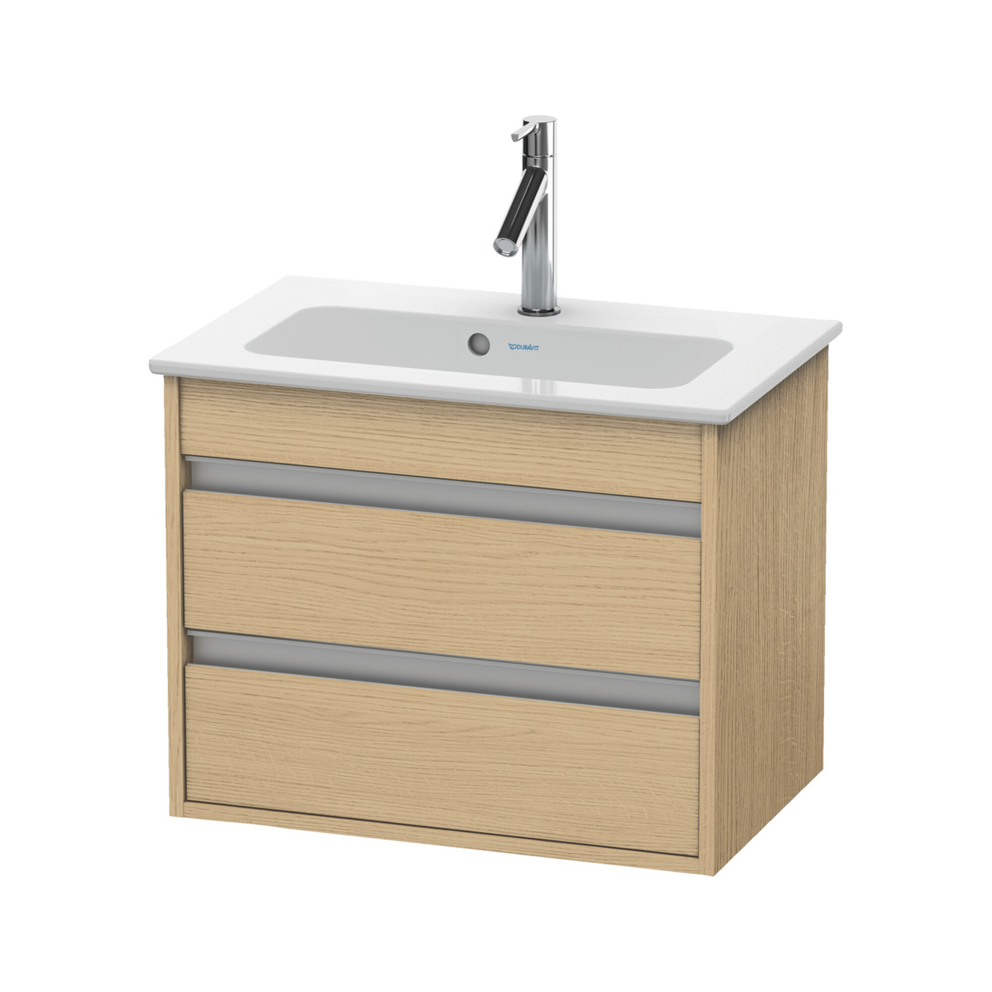 Duravit Waschtischunterschrank Ketho Compact 60x38,5cm, Ei Nat, 2 Schubk., wandhängend