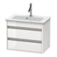 Duravit Waschtischunterschrank Ketho Compact 60x38,5cm, Ei sw, 2 Schubk., wandhängend