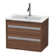 Duravit Waschtischunterschrank Ketho Compact 60x38,5cm, Nussb dkl., 2 Schubk., wandhängend-1