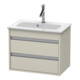 Duravit Waschtischunterschrank Ketho Compact 60x38,5cm, Tau, 2 Schubk., wandhängend-1