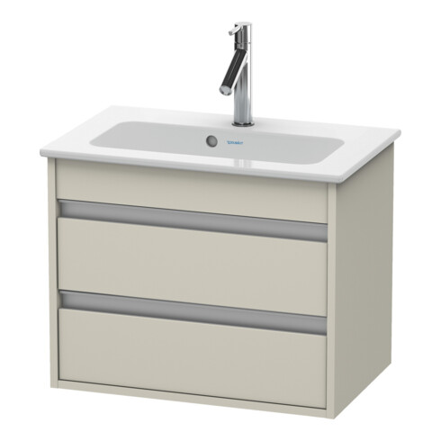 Duravit Waschtischunterschrank Ketho Compact 60x38,5cm, Tau, 2 Schubk., wandhängend