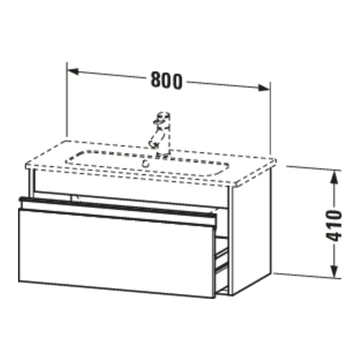 Duravit Waschtischunterschrank Ketho Compact 80x38,5cm, bas. ma, 1 Ausz., wandhängend
