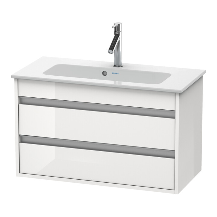 Duravit Waschtischunterschrank Ketho Compact 80x38,5cm, bas. ma, 2 Schubk., wandhängend