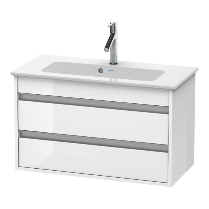 Duravit Waschtischunterschrank Ketho Compact 80x38,5cm, graph ma, 2 Schubk., wandhängend