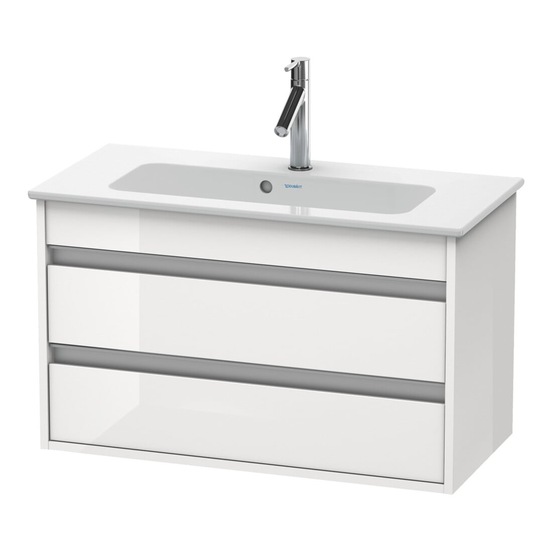 Duravit Waschtischunterschrank Ketho Compact 80x38,5cm, graph ma, 2 Schubk., wandhängend