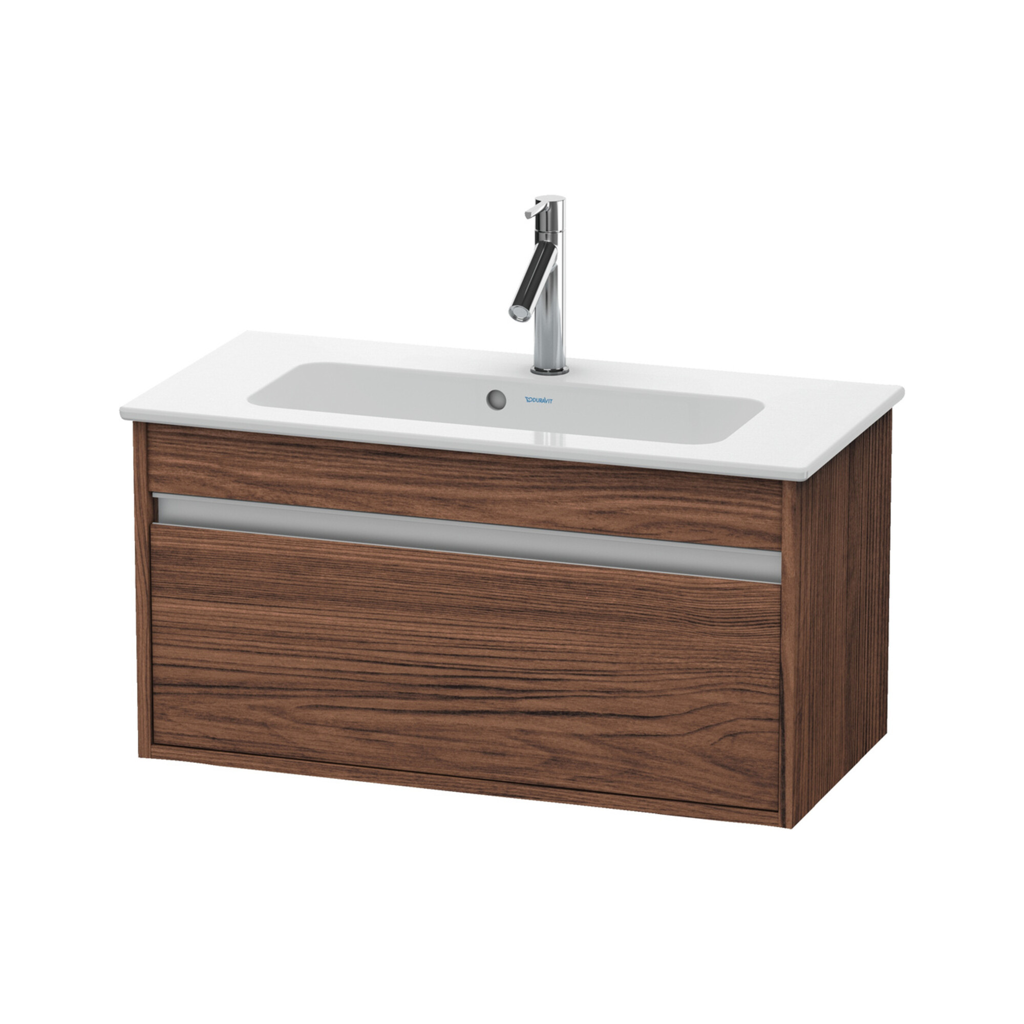 Duravit Waschtischunterschrank Ketho Compact 80x38,5cm, Nussb dkl., 1 Ausz., wandhängend