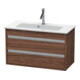 Duravit Waschtischunterschrank Ketho Compact 80x38,5cm, Nussb dkl., 2 Schubk., wandhängend-1
