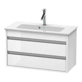 Duravit Waschtischunterschrank Ketho Compact 80x38,5cm, we hgl, 2 Schubk., wandhängend