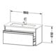 Duravit Waschtischunterschrank Ketho Compact 80x38,5cm, we ma, 1 Auszug, wandhängend