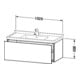 Duravit Waschtischunterschrank L-Cube 102x46,9cm, bas. ma, 1 Ausz., wandhängend