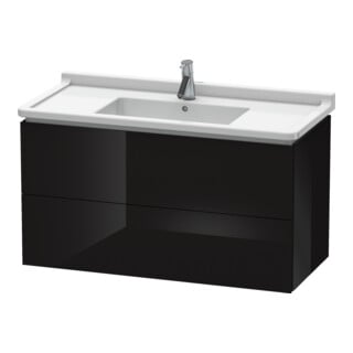 Duravit Waschtischunterschrank L-Cube 102x46,9cm, sw hgl, 2 Schub., wandhängend