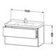 Duravit Waschtischunterschrank L-Cube 102x46,9cm, we. hgl, 2 Schub., wandhängend