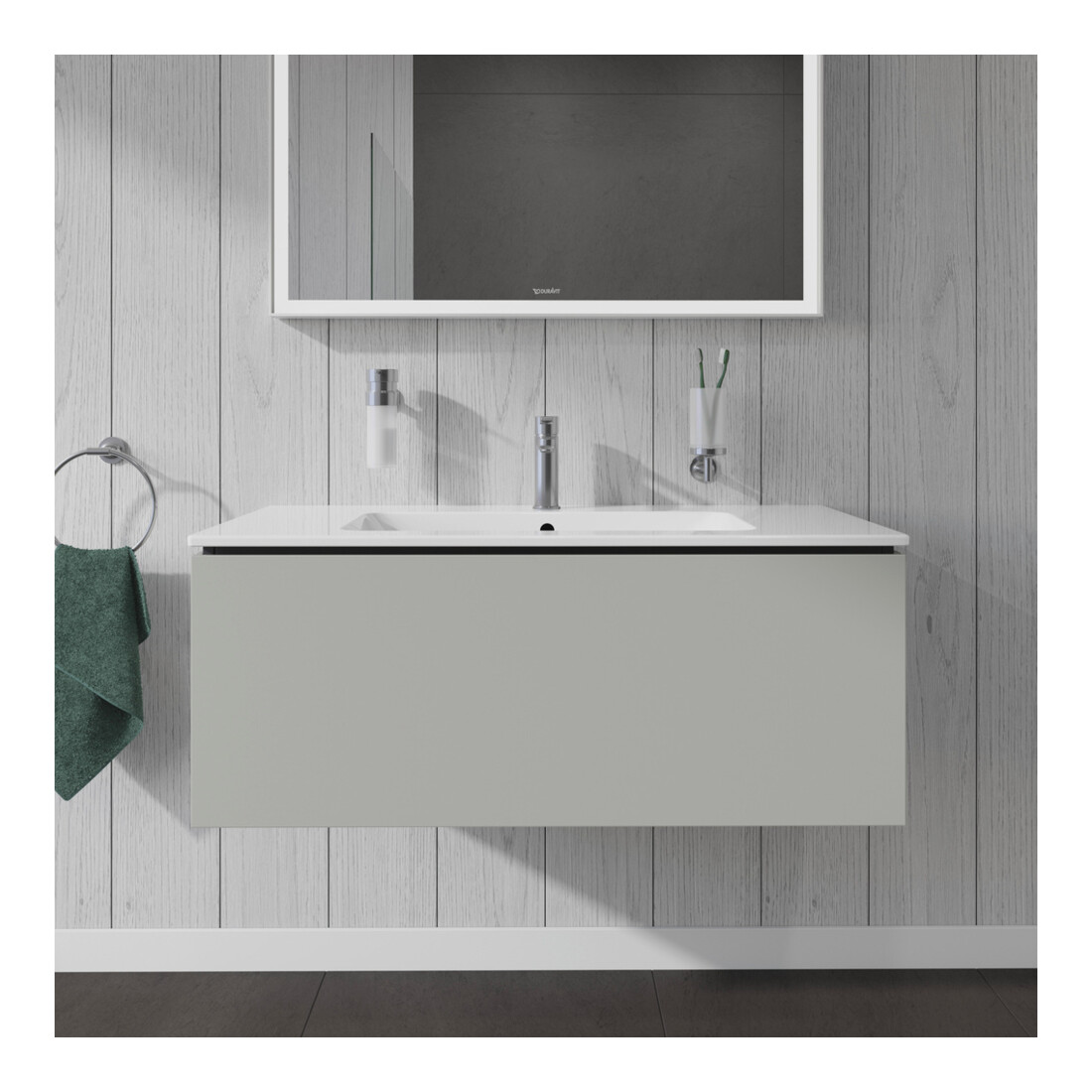 Duravit Waschtischunterschrank L-Cube 102x48,1cm, betongr ma, 1 Ausz., wandhängend