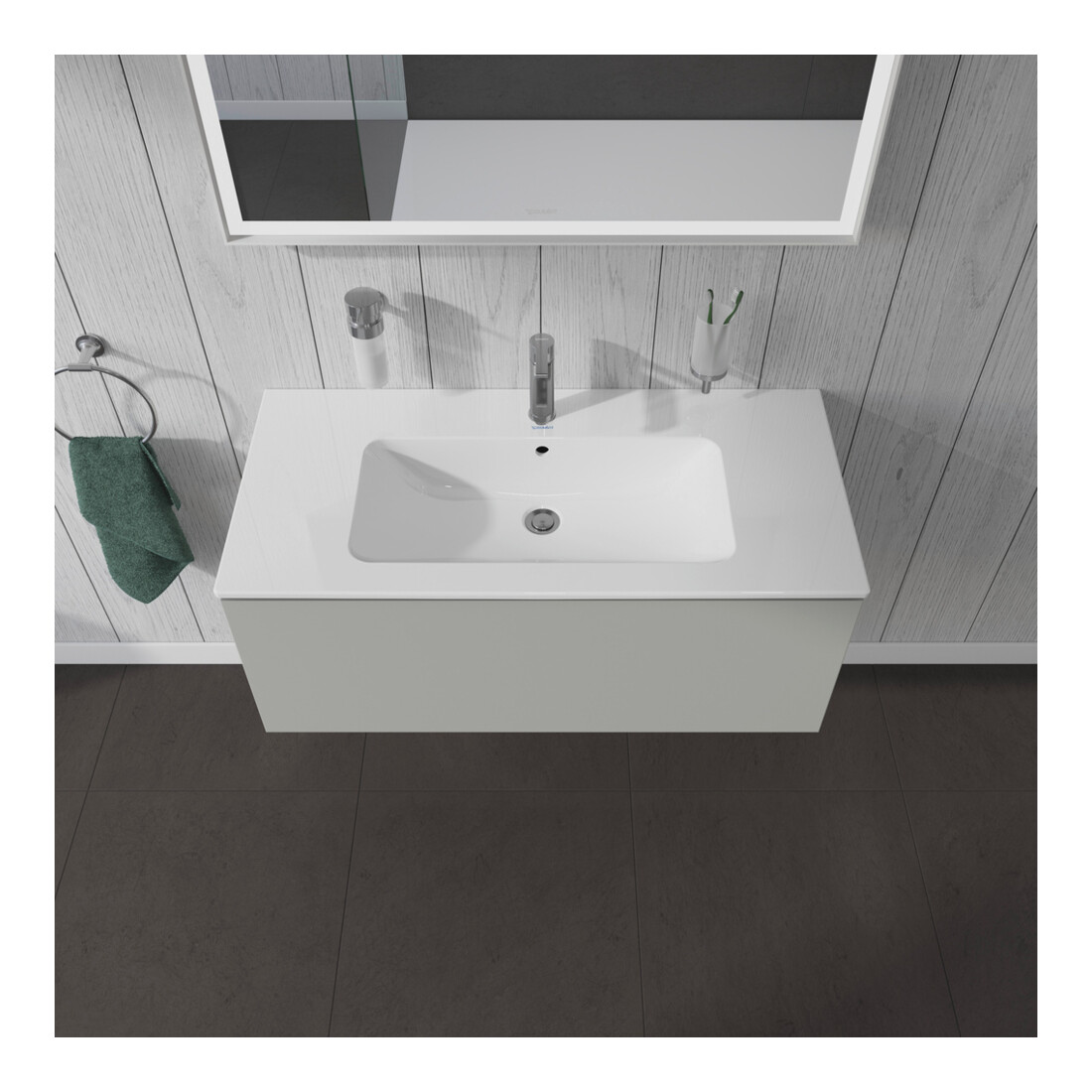 Duravit Waschtischunterschrank L-Cube 102x48,1cm, betongr ma, 1 Ausz., wandhängend
