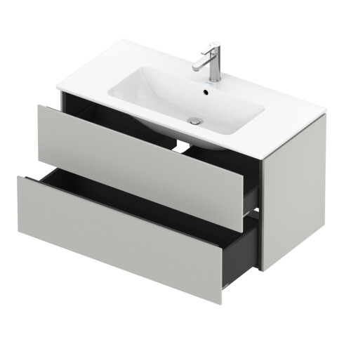 Duravit Waschtischunterschrank L-Cube 102x48,1cm, betongr ma, 2 Schub., wandhängend