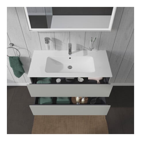 Duravit Waschtischunterschrank L-Cube 102x48,1cm, betongr ma, 2 Schub., wandhängend