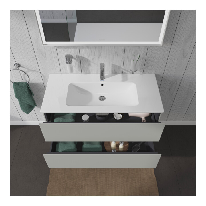Duravit Waschtischunterschrank L-Cube 102x48,1cm, betongr ma, 2 Schub., wandhängend