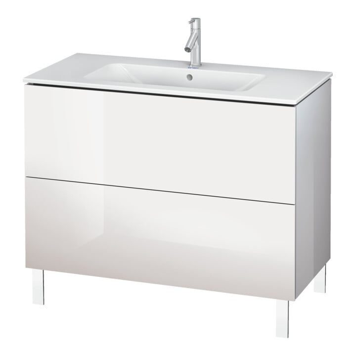 Duravit Waschtischunterschrank L-Cube 102x48,1cm, Ei marm., 2 Auszüge, stehend