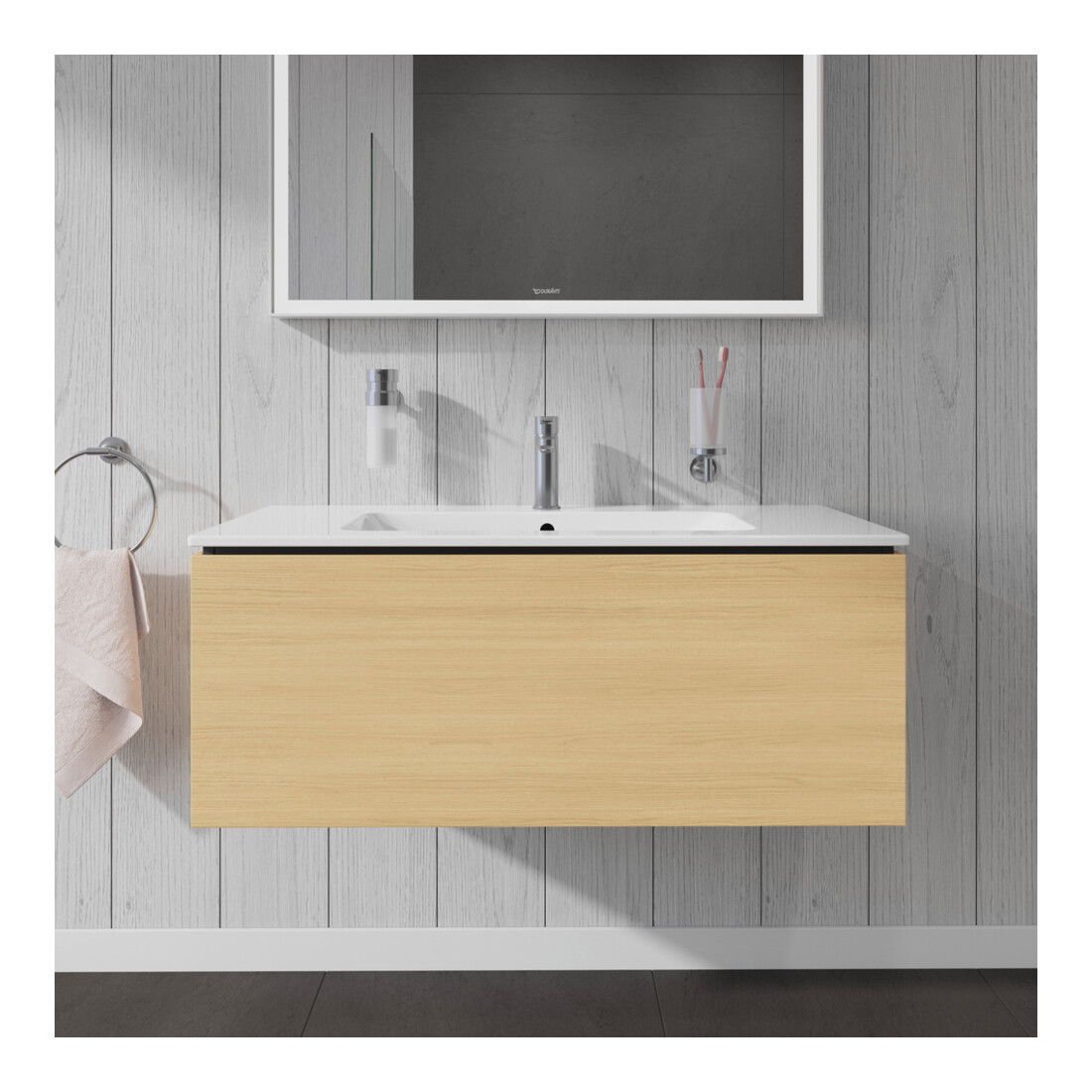 Duravit Waschtischunterschrank L-Cube 102x48,1cm, Ei Nat, 1 Ausz., wandhängend