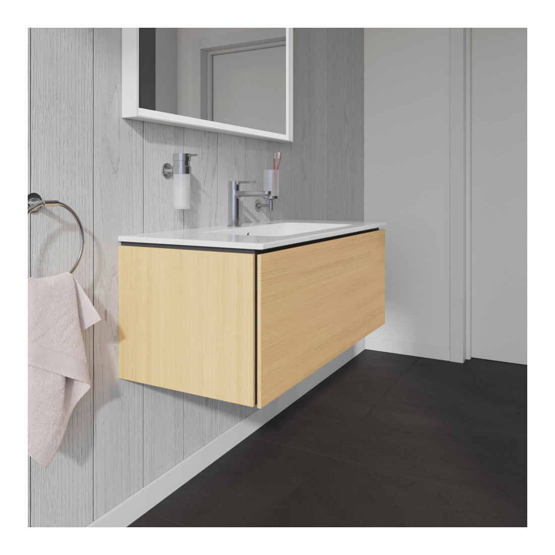 Duravit Waschtischunterschrank L-Cube 102x48,1cm, Ei Nat, 1 Ausz., wandhängend