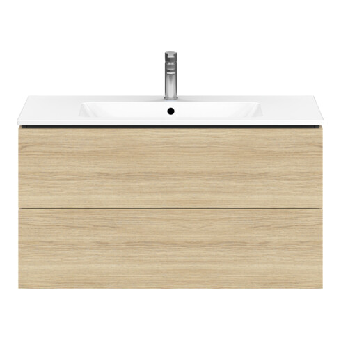 Duravit Waschtischunterschrank L-Cube 102x48,1cm, Ei Nat, 2 Schubk., wandhängend