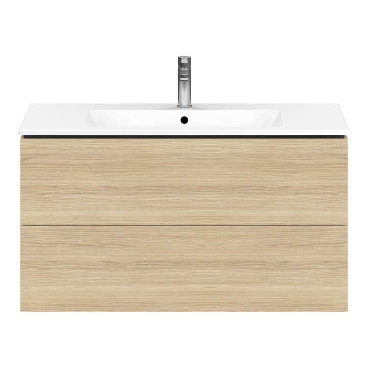 Duravit Waschtischunterschrank L-Cube 102x48,1cm, Ei Nat, 2 Schubk., wandhängend