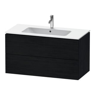 Duravit Waschtischunterschrank L-Cube 102x48,1cm, Ei sw, 2 Schubk., wandhängend