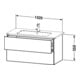 Duravit Waschtischunterschrank L-Cube 102x48,1cm, Ei sw, 2 Schubk., wandhängend-2