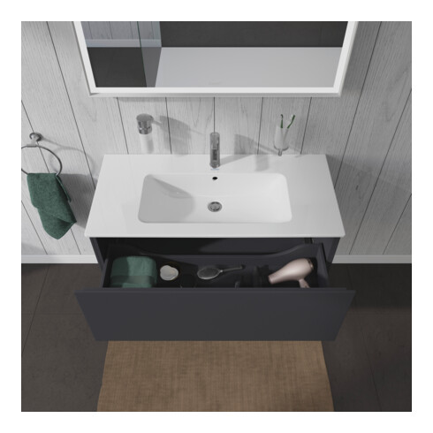 Duravit Waschtischunterschrank L-Cube 102x48,1cm, graph ma, 1 Ausz., wandhängend