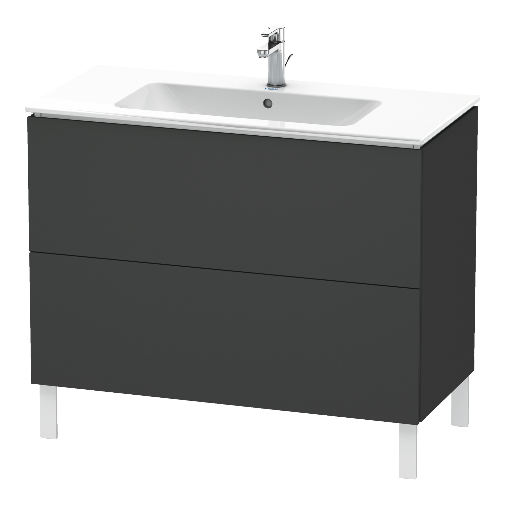 Duravit Waschtischunterschrank L-Cube 102x48,1cm, graph ma, 2 Auszüge, stehend