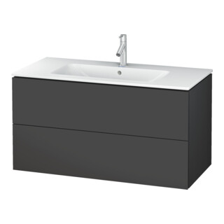Duravit Waschtischunterschrank L-Cube 102x48,1cm, graph ma, 2 Schub., wandhängend