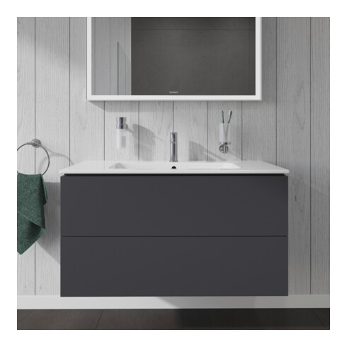 Duravit Waschtischunterschrank L-Cube 102x48,1cm, graph ma, 2 Schub., wandhängend