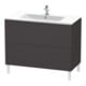 Duravit Waschtischunterschrank L-Cube 102x48,1cm, graph matt, 2 Ausz., stehend-1