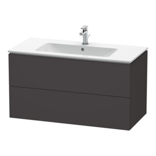Duravit Waschtischunterschrank L-Cube 102x48,1cm, graph matt, 2 Schub., wandhängend