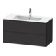 Duravit Waschtischunterschrank L-Cube 102x48,1cm, graph matt, 2 Schub., wandhängend