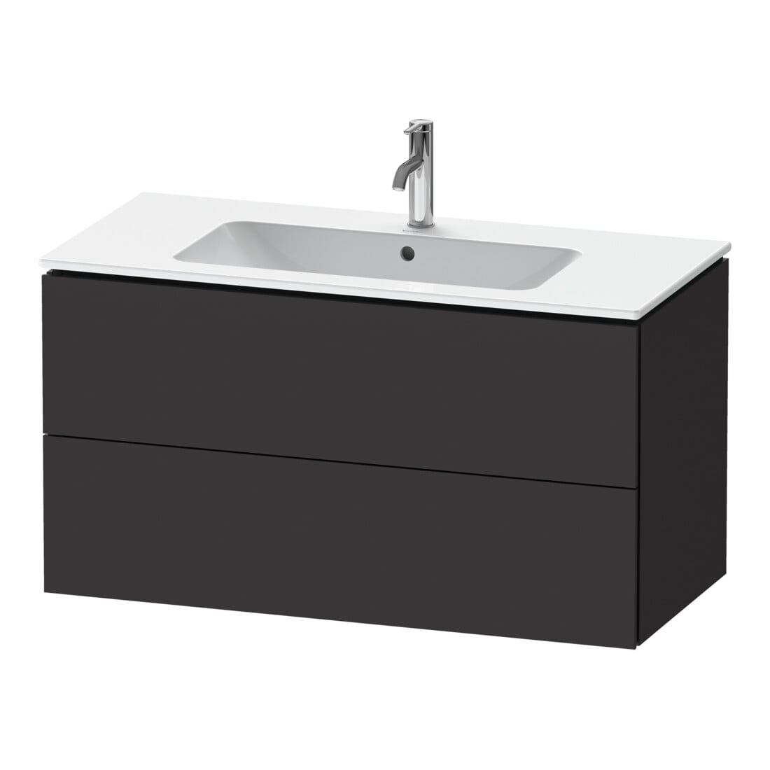 Duravit Waschtischunterschrank L-Cube 102x48,1cm, graph matt, 2 Schub., wandhängend