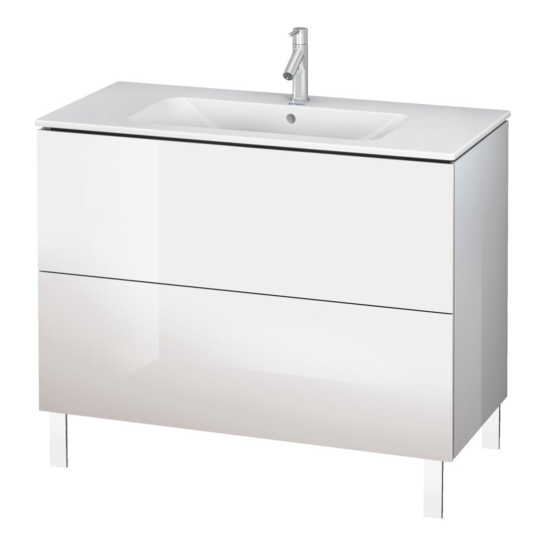 Duravit Waschtischunterschrank L-Cube 102x48,1cm, med. Ei, 2 Auszüge, stehend