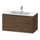Duravit Waschtischunterschrank L-Cube 102x48,1cm, Nussb dkl., 2 Schub., wandhängend