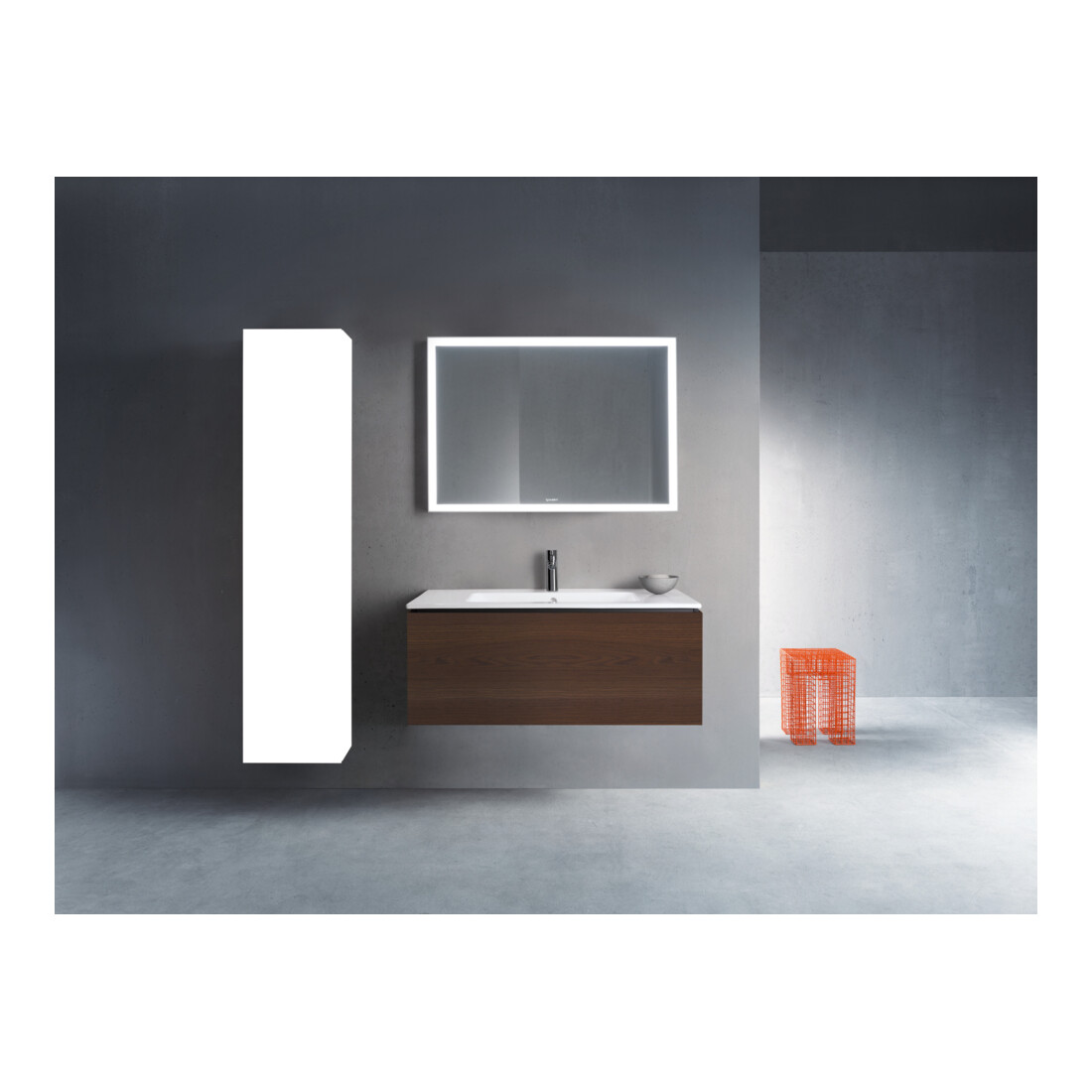 Duravit Waschtischunterschrank L-Cube 102x48,1cm, Nussb geb., 1 Ausz., wandhängend