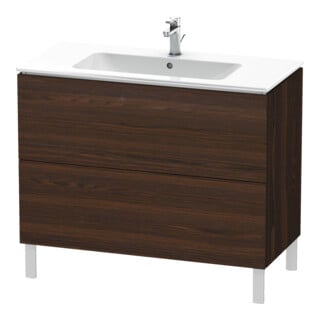 Duravit Waschtischunterschrank L-Cube 102x48,1cm, Nussb geb., 2 Ausz., stehend